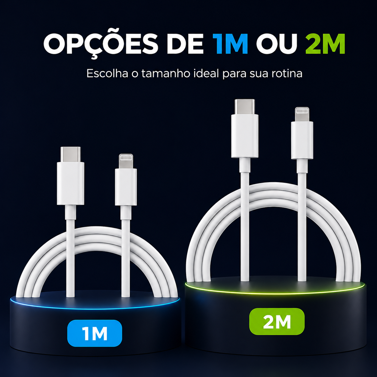 Cabo USB-C para Lightning Premium | Carregamento Rápido e Sincronização para iPhone