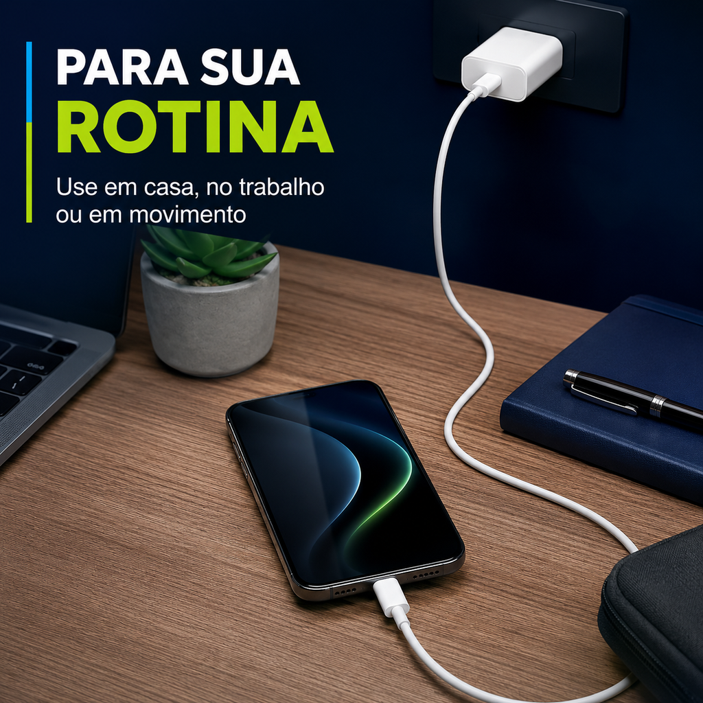 Cabo USB-C para Lightning Premium | Carregamento Rápido e Sincronização para iPhone