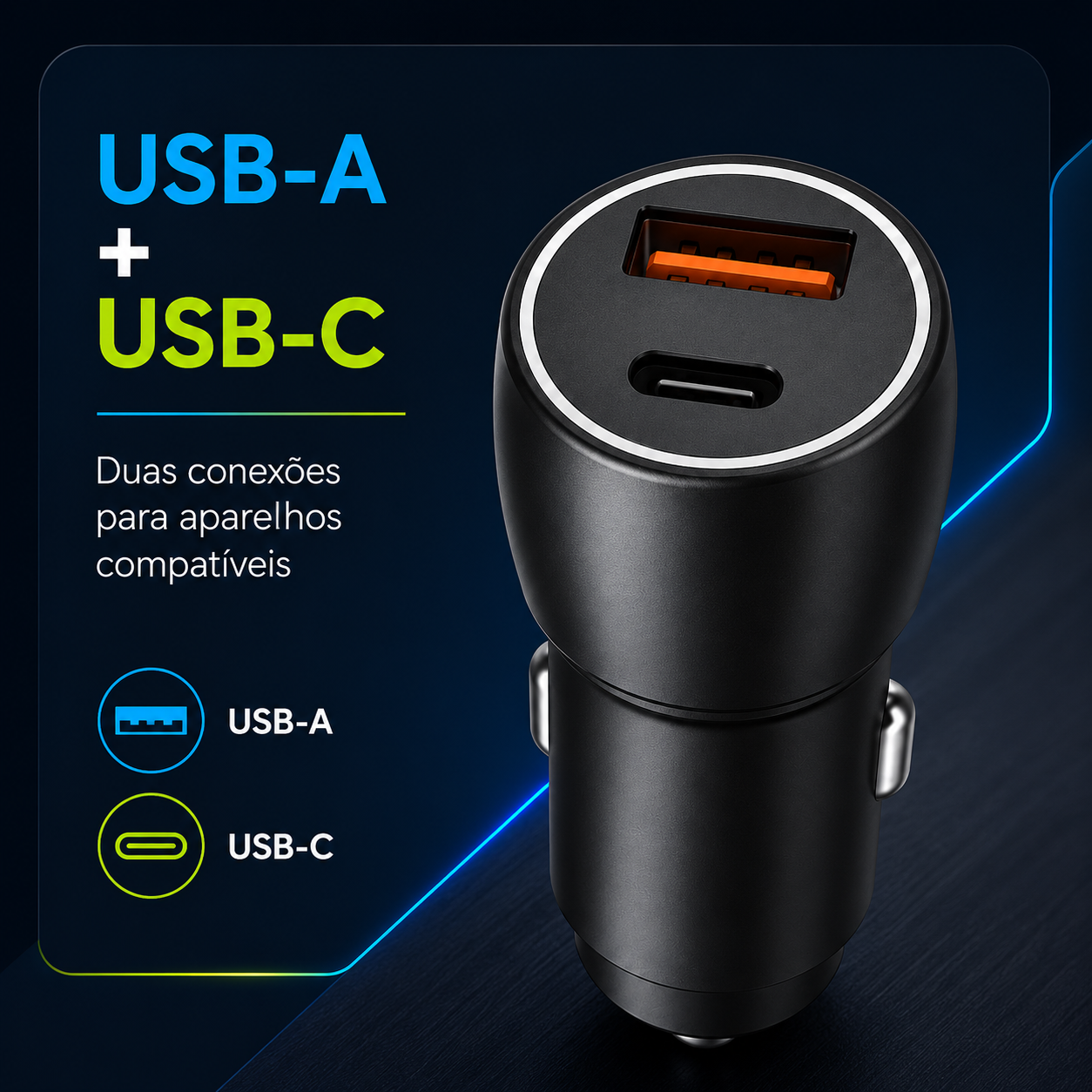 Carregador Veicular Turbo 60W PD