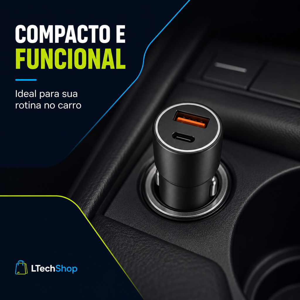 Carregador Veicular Turbo 60W PD