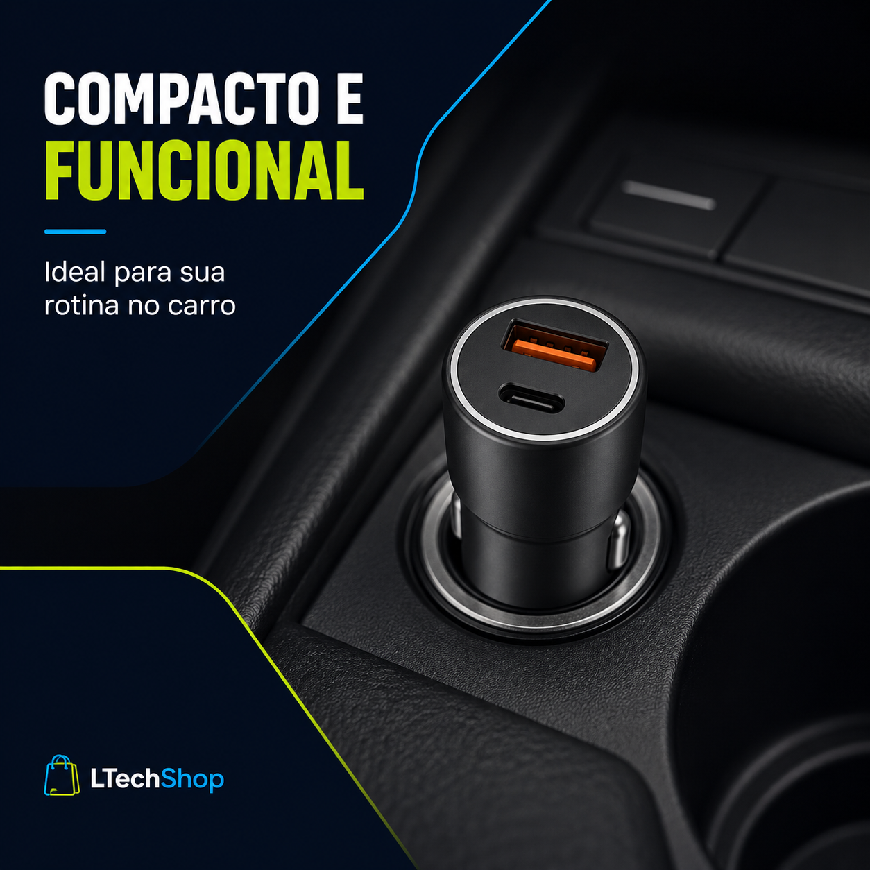 Carregador Veicular Turbo 60W PD