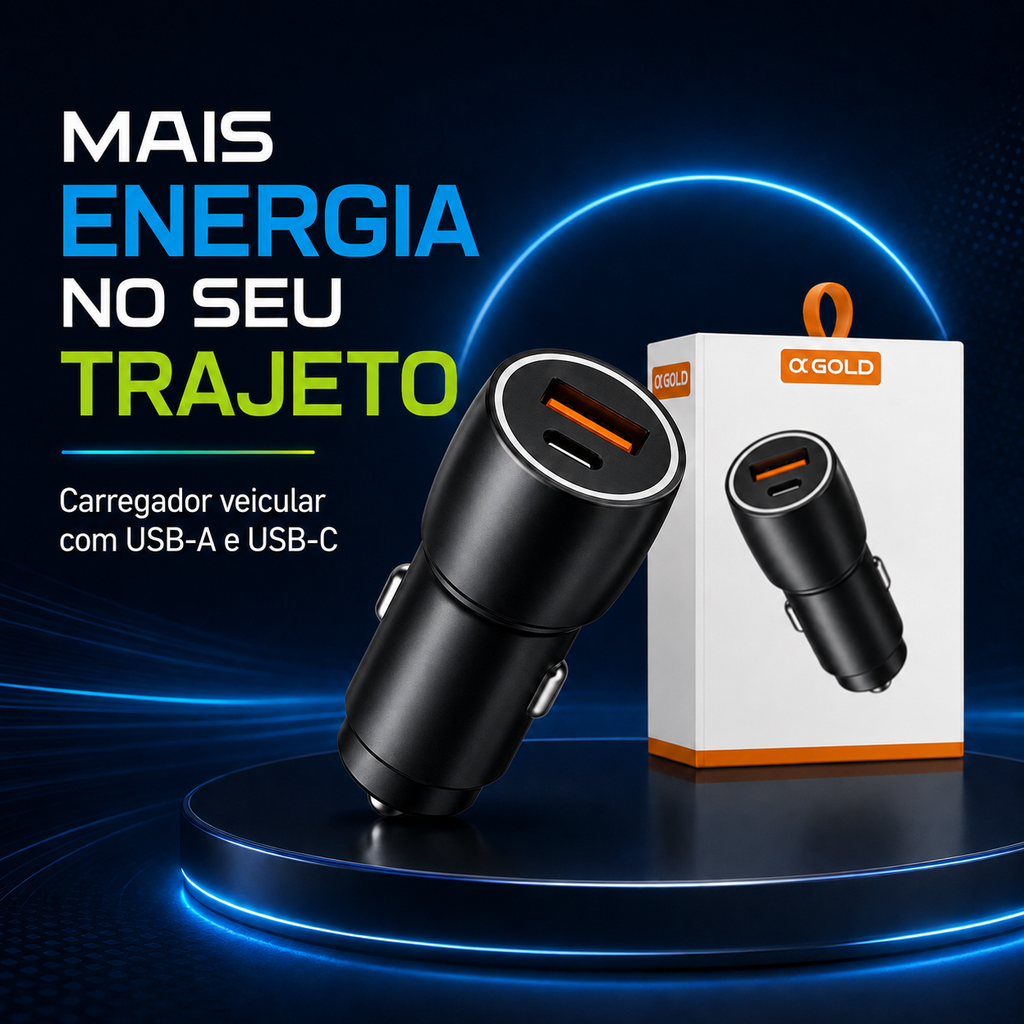 Carregador Veicular Turbo 60W PD