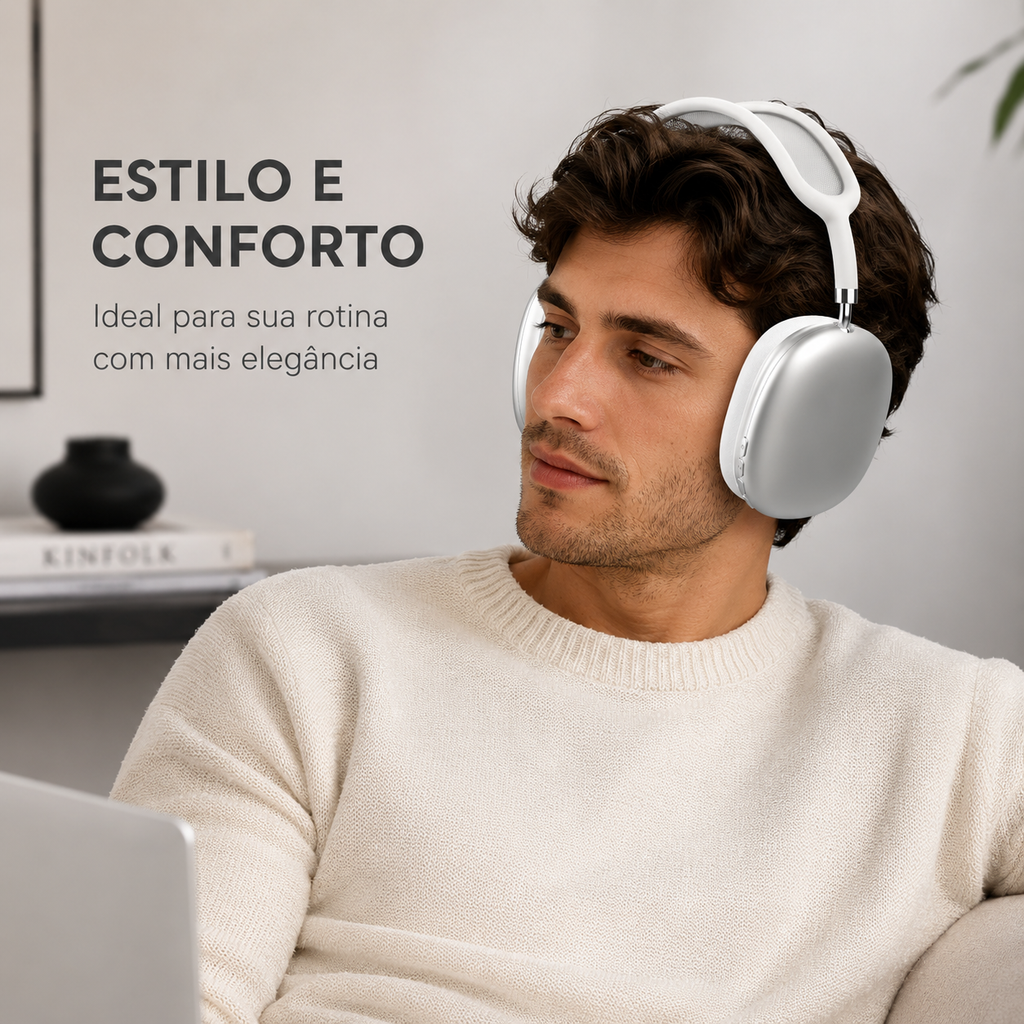 Headphone Bluetooth Sem Fio P9 Air | Recarregável com Microfone e Cartão TF
