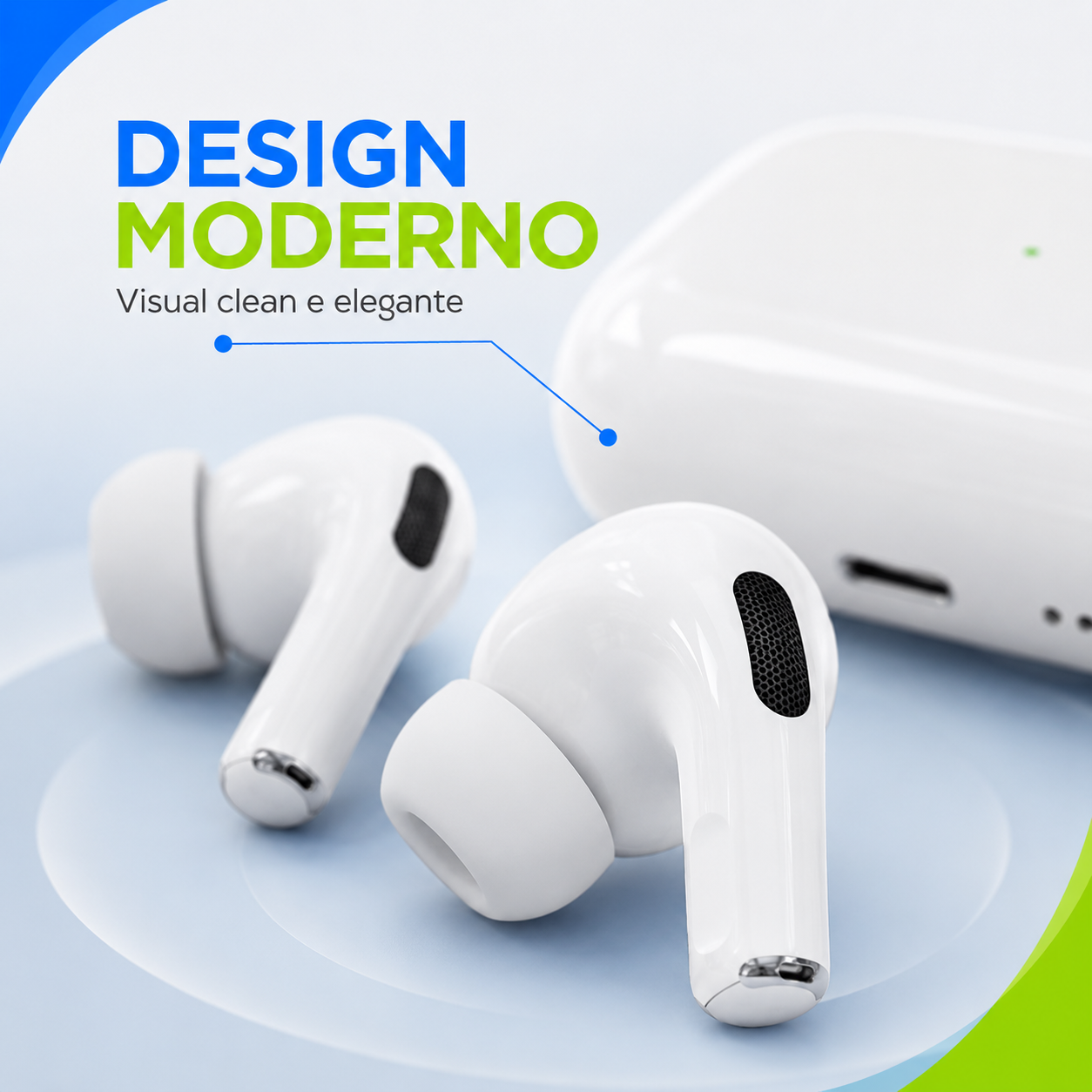 Fone Bluetooth Pro5 Premium com ANC, Áudio Espacial e Case de Carregamento
