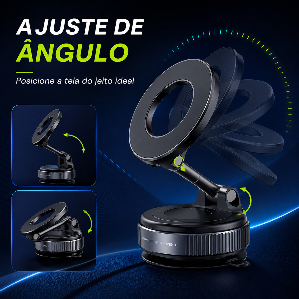 Suporte Veicular Magnético Premium 360° - IPHONE