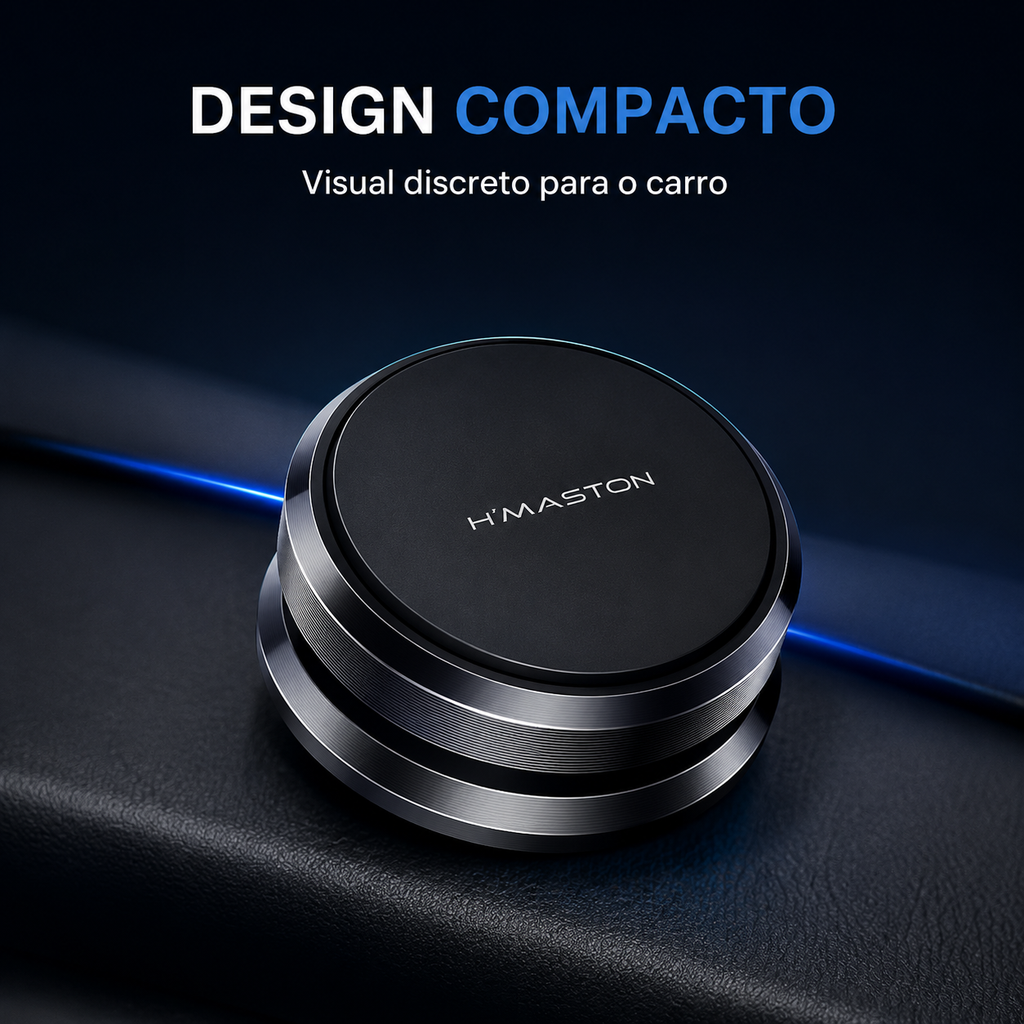 Suporte Veicular Magnético H'maston CJ-52 360° com Imãs de NeodímioSuporte Veicular Magnético H'maston CJ-52 360° com Imãs de Neodímio