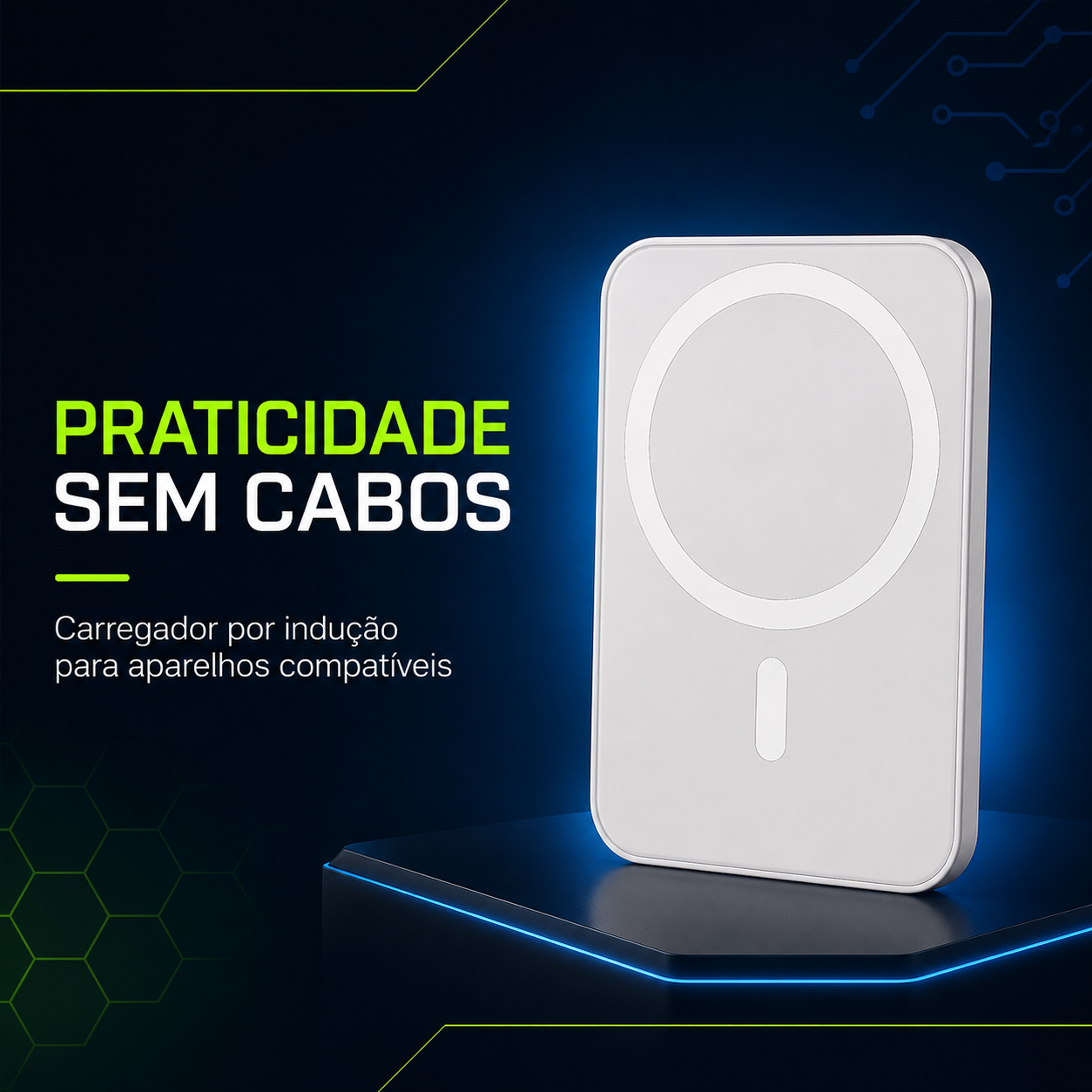 Power Bank Magnético MagSafe Premium | Carregador Portátil Sem Fio para iPhone e Android