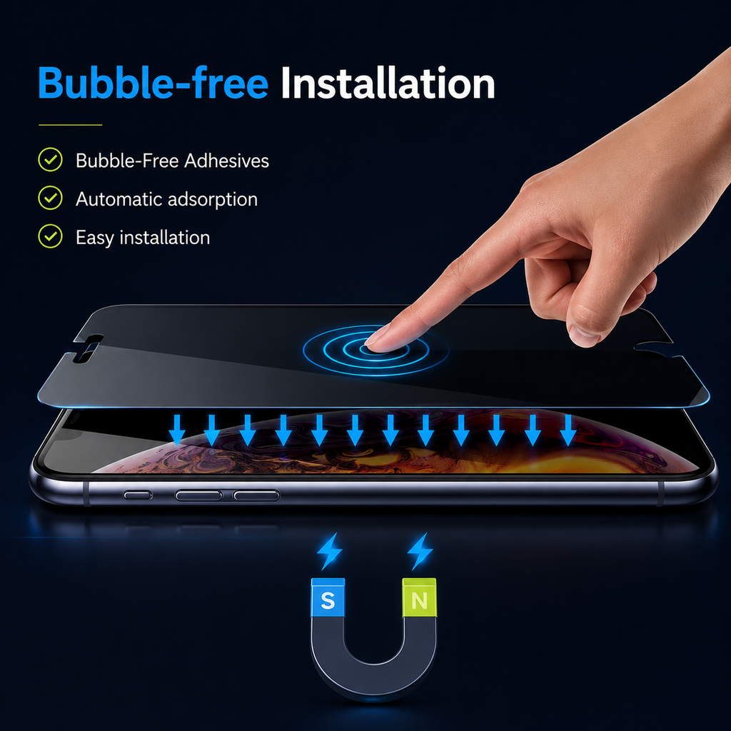Kit Película IPhone Privacidade de Vidro 3D Privativa Anti-Espião Todos Modelos IOS XS XR 11 12 13 14 15 16 17 Pro Max